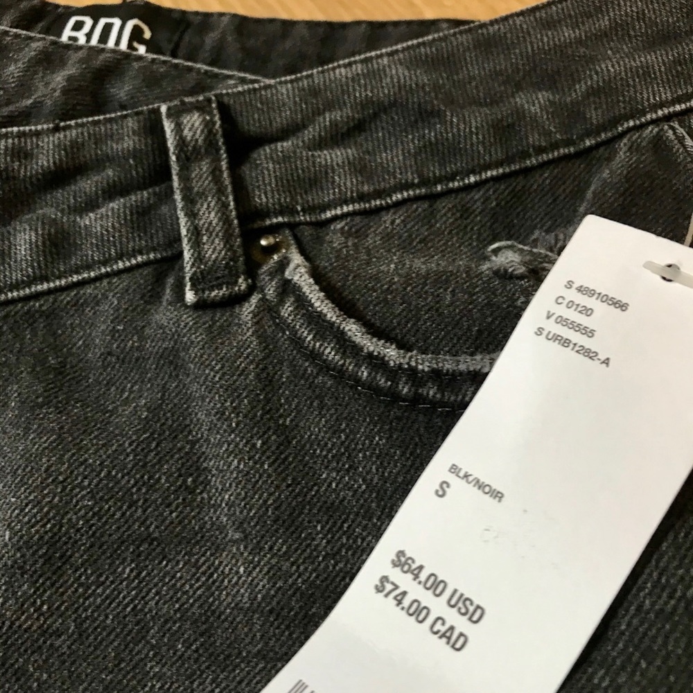 NWT- Black High Waist Jean Skirt - Picture 2 of 4